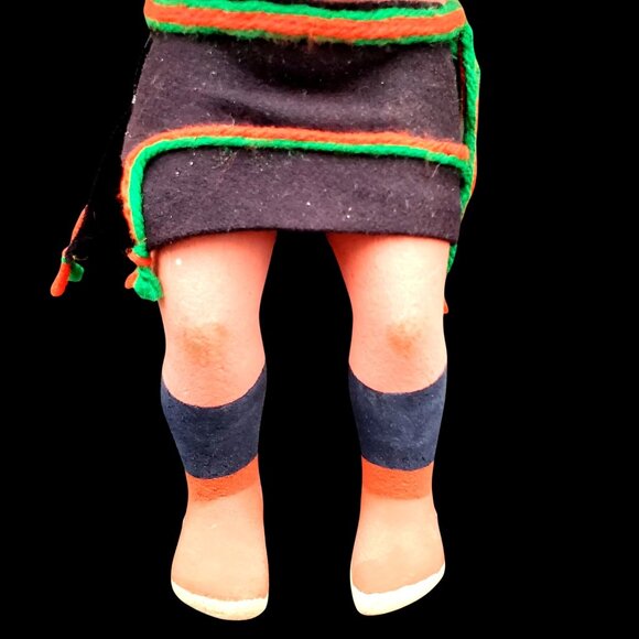 Vintage Zuni Hopi Katsina Mudhead Carved Wood Kachina Doll With Rattle by Ross - Picture 7 of 11